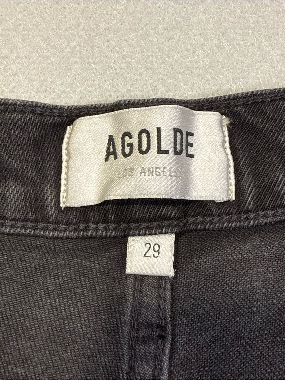 AGOLDE Pinch Waist Jeans Women Size 29 Black/Gray High Rise Straight Leg Cotton - Picture 9 of 16